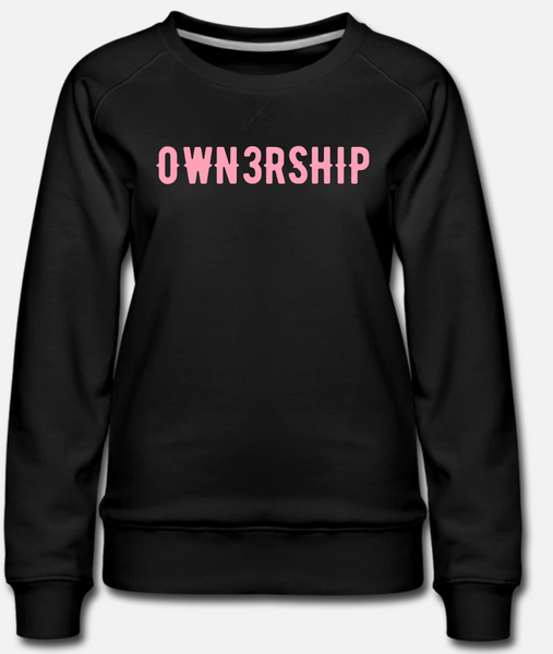 WOMEN'S Classic Black Crewneck Sweatshirt -  3 colors