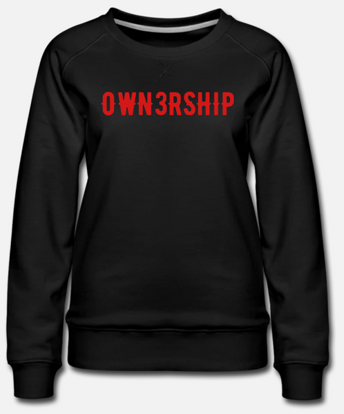 WOMEN'S Classic Black Crewneck Sweatshirt -  3 colors