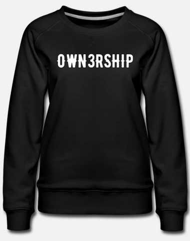 WOMEN'S Classic Black Crewneck Sweatshirt -  3 colors