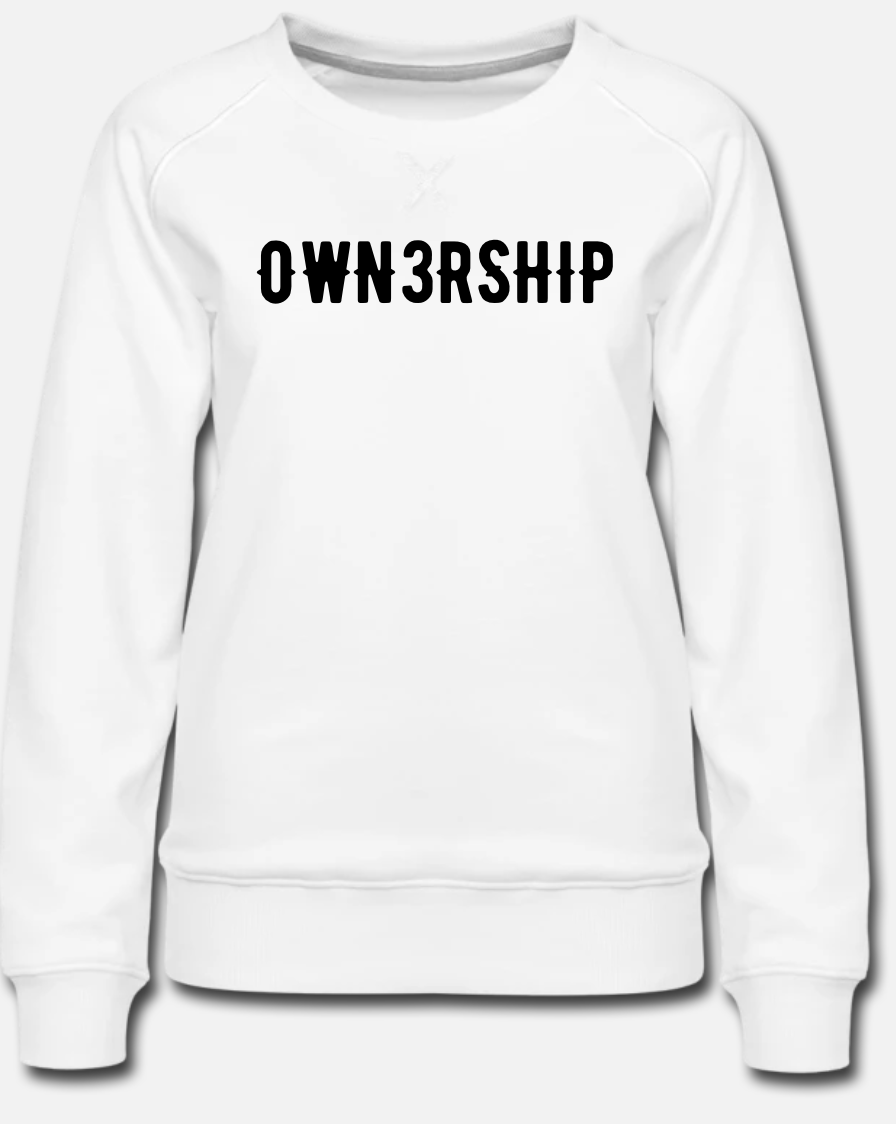 WOMEN'S Classic White Crewneck Sweatshirt