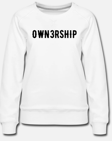 WOMEN'S Classic White Crewneck Sweatshirt