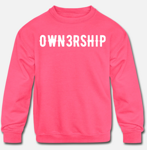 KIDS' Classic Crewneck Sweatshirt - Bubblegum Pink